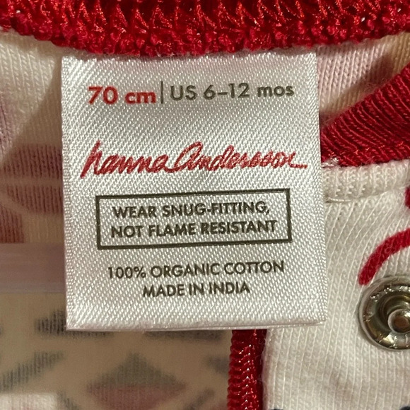 COPY - - NWOT Hanna Andersson Baby Organic Cotton Holiday Zip Sleeper Dear Deer - Picture 8 of 8